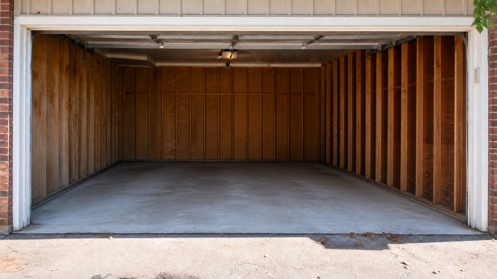 Clean empty garage after junk removal