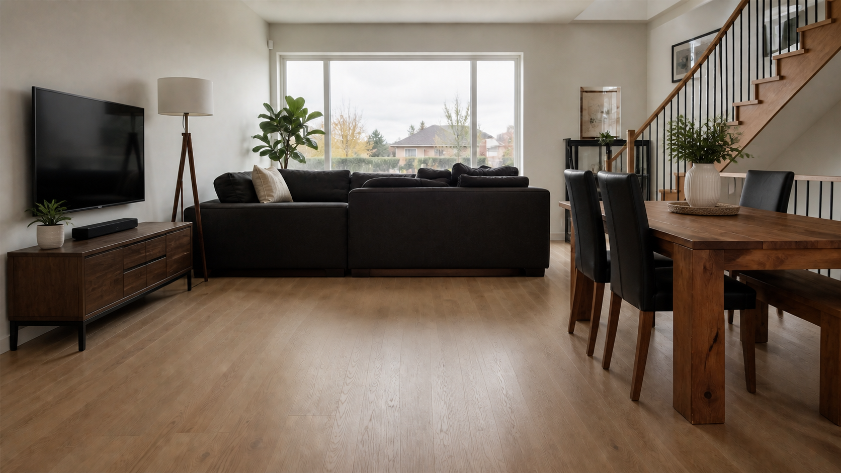 Furniture placed in the destination home after moving